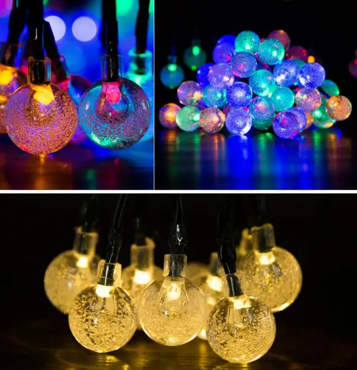 Solar Powered LED String Lights 30 Bulbs Waterproof Crystal Ball Christmas String Outdoor Lighting Garden Holiday Party SN1793
Solar Powered LED String Lights 30 Bulbs Waterproof Crystal Ball Christmas String Outdoor Lighting Garden Holiday Party SN1793