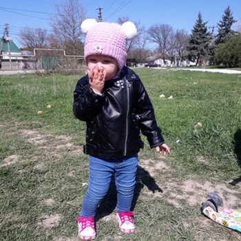 Girls PU jacket 2-7 year old girl, fashion rivet belt, lapel leather, motorcycle leather jacket full sleeve spring and autumn
Girls PU jacket 2-7 year old girl, fashion rivet belt, lapel leather, motorcycle leather jacket full sleeve spring and autumn