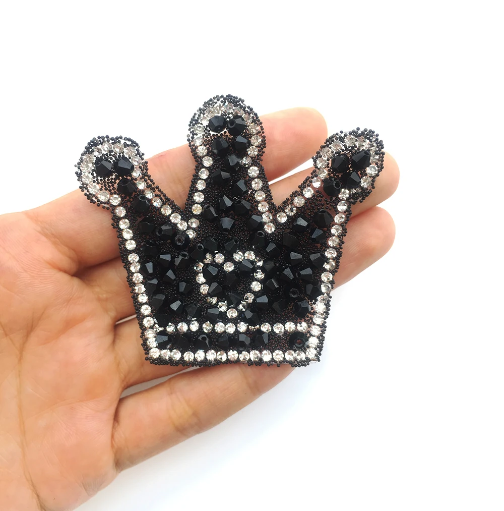 2pcs Crown Hot Notes Embroidery Sew Patches for Clothing By Diamond Rhinestones Black Iron on Stick Applique Jersey
2pcs Crown Hot Notes Embroidery Sew Patches for Clothing By Diamond Rhinestones Black Iron on Stick Applique Jersey