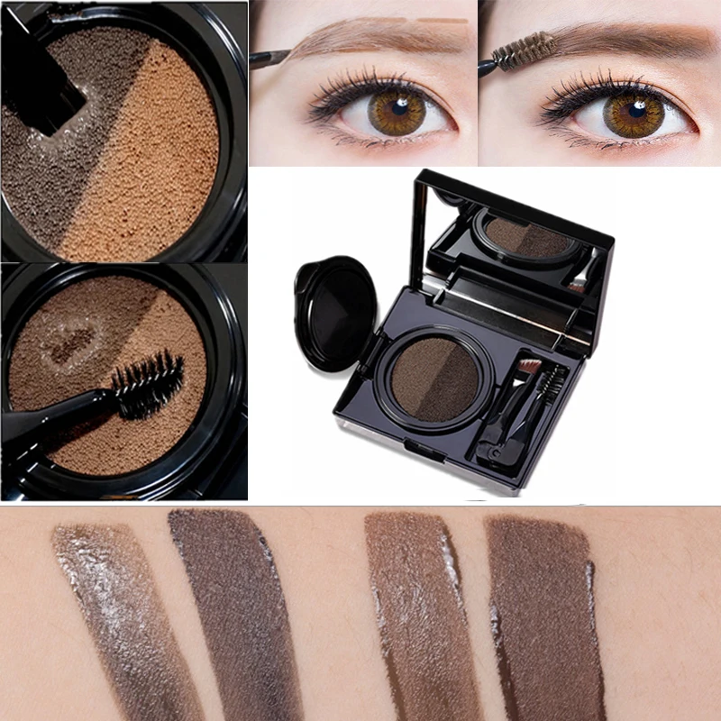 Eyebrow Cream Waterproof Air Cushion Eye Brow Palette 2 Color Dye Eyebrow Pigment Tint Tattoo Henna Black Brown Brow Gel
Eyebrow Cream Waterproof Air Cushion Eye Brow Palette 2 Color Dye Eyebrow Pigment Tint Tattoo Henna Black Brown Brow Gel