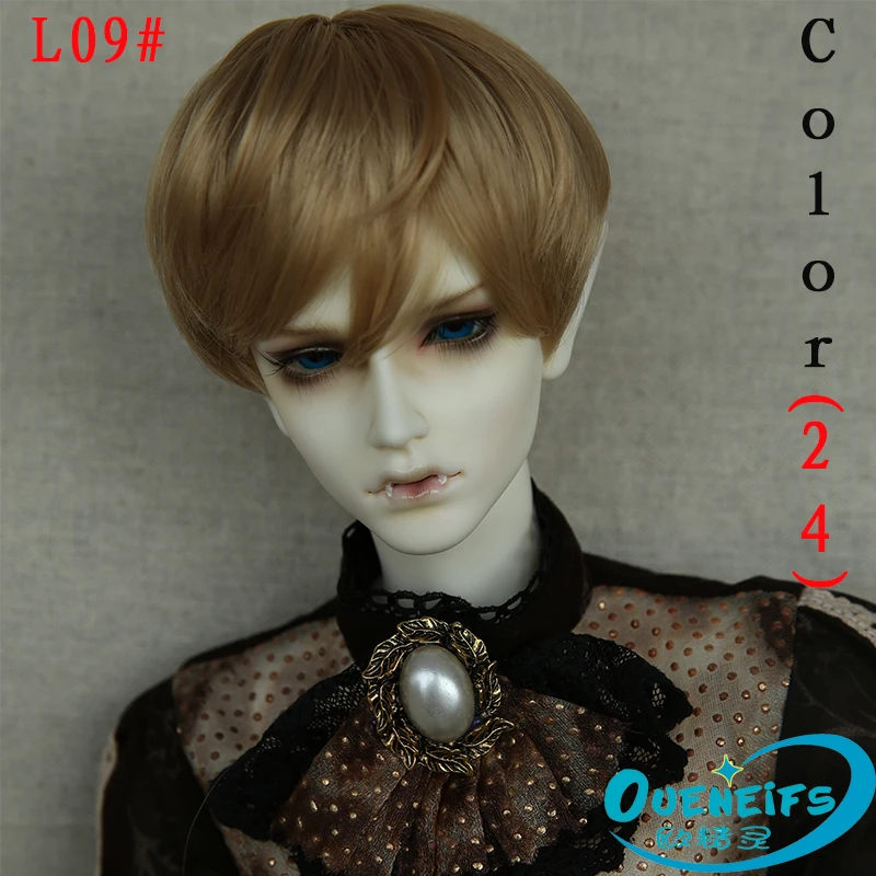 BJD Doll 1//3 9-10 Wig Short Curly High Temperature Fiber Boy Girl Dark grey