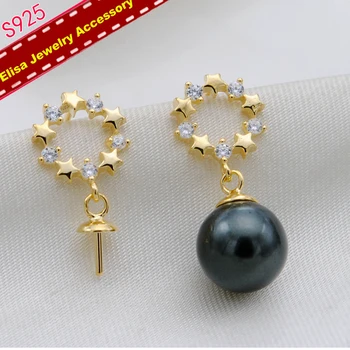 Shinning Stars Pearl Earrings Holder S925 Sterling Silver Pearl Earrings Settings Handmade DIY Jewelry Accessory 3Pairs/Lot
Shinning Stars Pearl Earrings Holder S925 Sterling Silver Pearl Earrings Settings Handmade DIY Jewelry Accessory 3Pairs/Lot