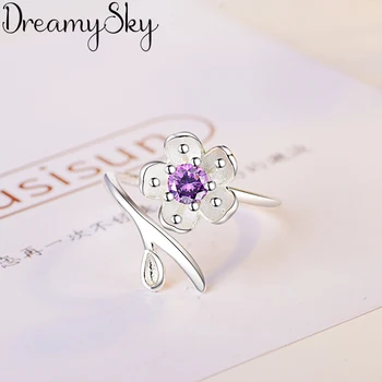 DreamySky Real 925 Sterling Silver Flower Rings For Women Engagement Wedding Open Finger Rings Bohemian Vintage Jewelry Anillos
DreamySky Real 925 Sterling Silver Flower Rings For Women Engagement Wedding Open Finger Rings Bohemian Vintage Jewelry Anillos