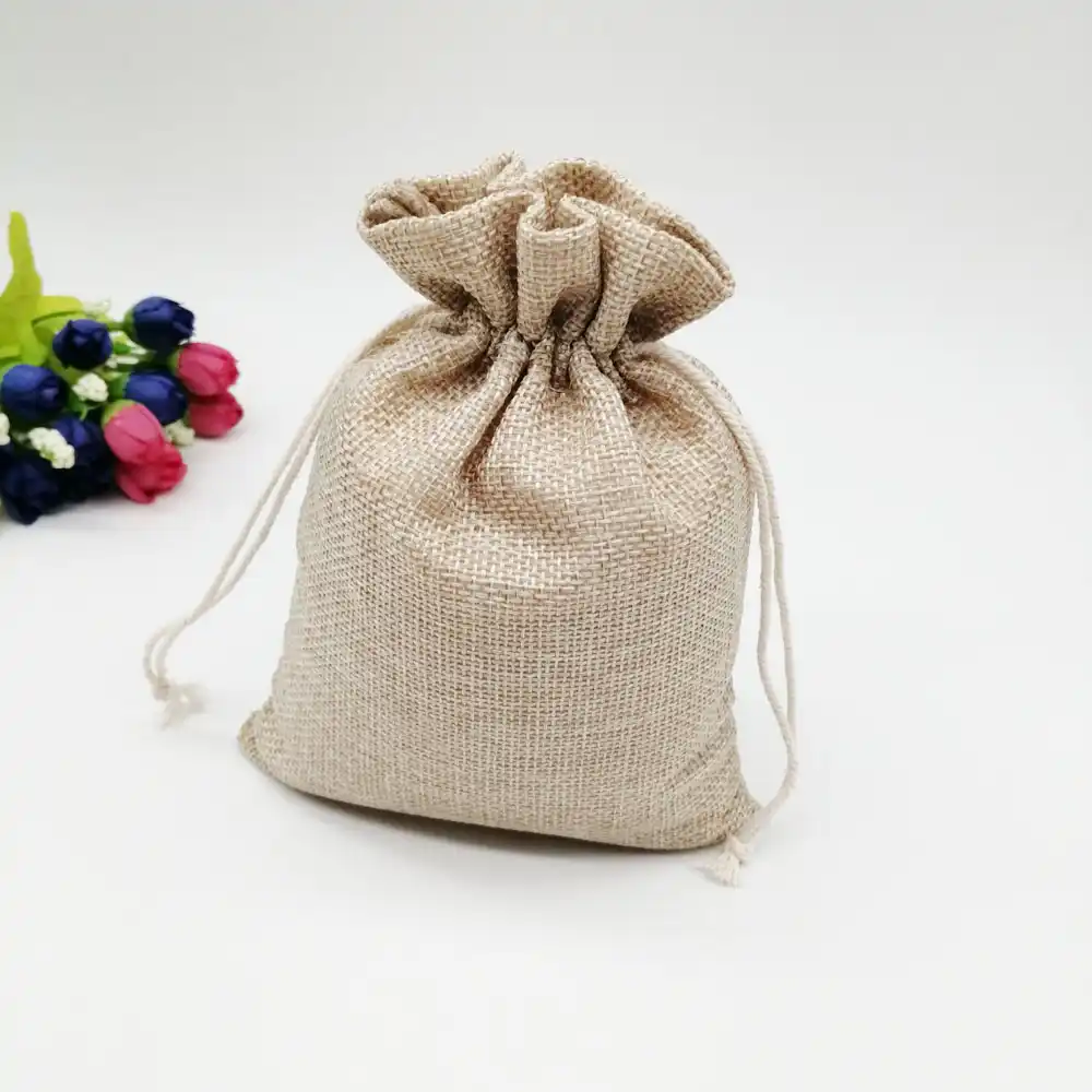 gift linen bags jewelry wedding/birthday/christmas sack burlap