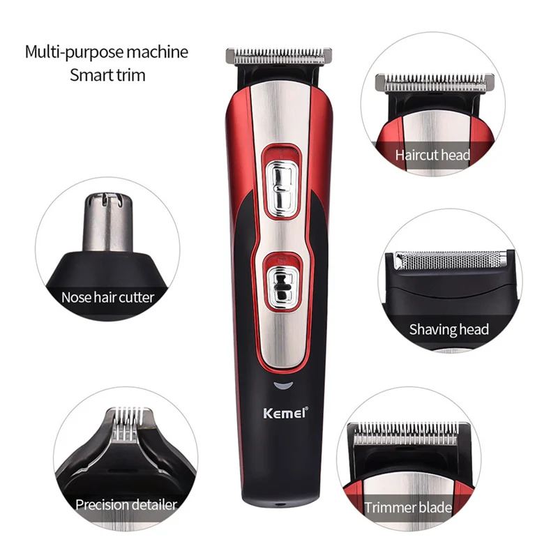 Kemei 5 In 1 Rechargeable Electric Hair Clipper Shaver Professional Nose Hair Trimmer Machine Men Shaving Beard Trimmer Razor
Kemei 5 In 1 Rechargeable Electric Hair Clipper Shaver Professional Nose Hair Trimmer Machine Men Shaving Beard Trimmer Razor