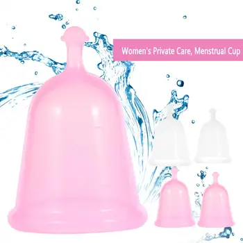 

2 Sizes Lady Menstrual Cup Women Reusable Medical Silicone Leak-proof Feminine Hygiene Period Menstrual Cup Makeup Tool Kit