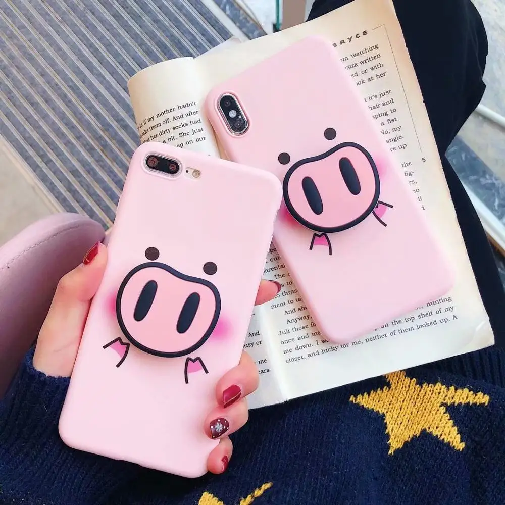 FastDeng lovely pink pig phone case for iPhone se 6 7 8plus case simple cute phone cover with holder for iPhone X XR XSMax case
FastDeng lovely pink pig phone case for iPhone se 6 7 8plus case simple cute phone cover with holder for iPhone X XR XSMax case