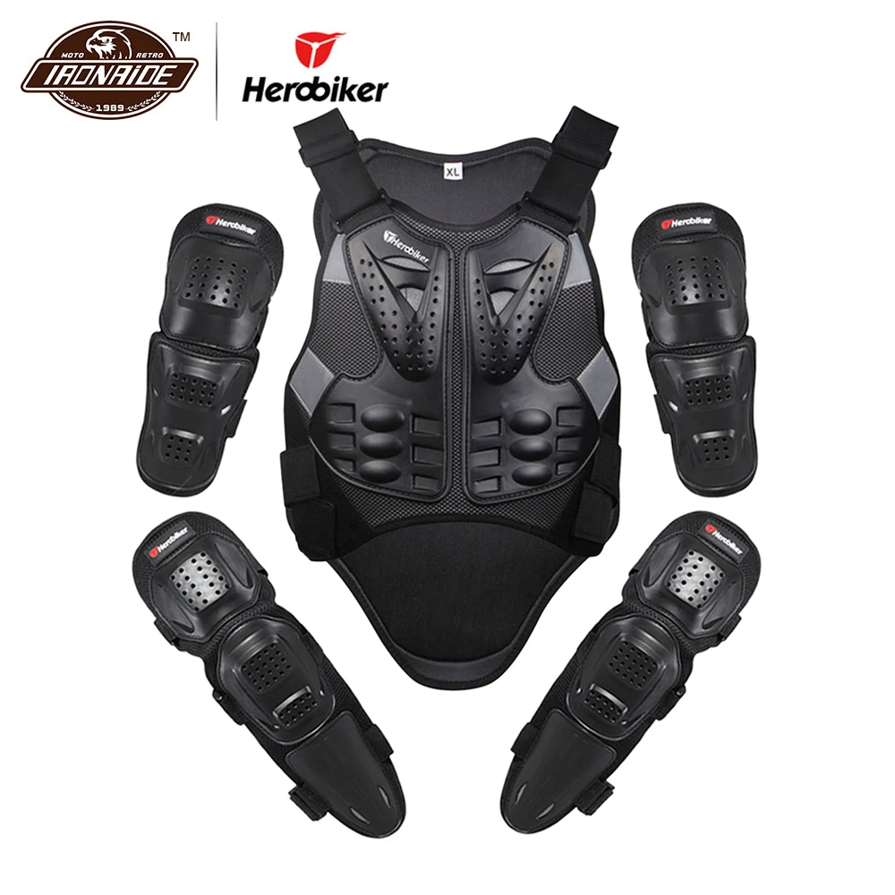 HEROBIKER Motorcycle Jakcet Suit Body Armor Motorcycle Elbow & Knee Pads Moto Protectors Motocross Vest Protective Gear Set
HEROBIKER Motorcycle Jakcet Suit Body Armor Motorcycle Elbow & Knee Pads Moto Protectors Motocross Vest Protective Gear Set