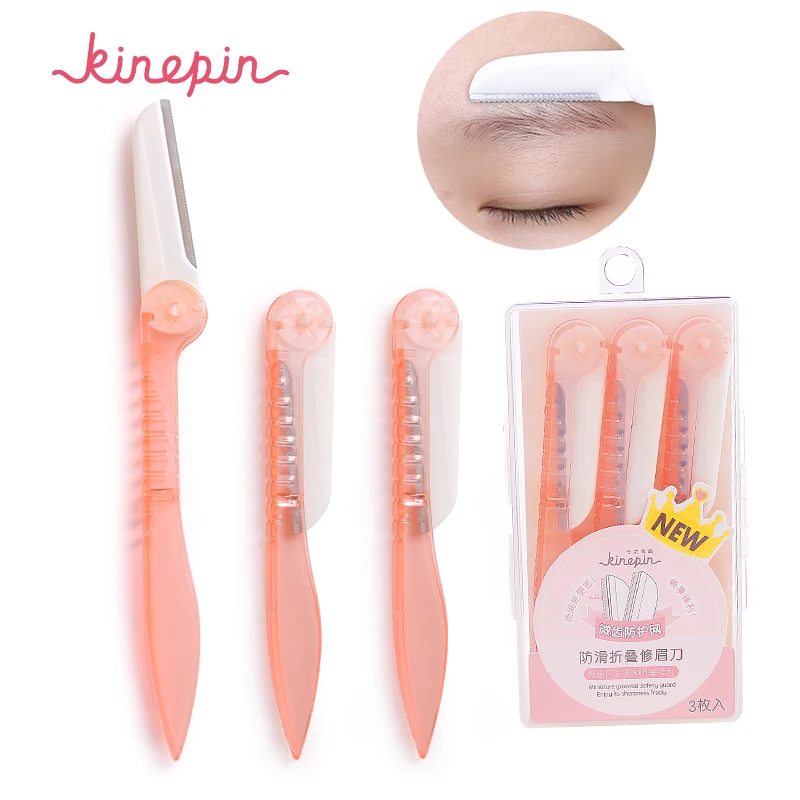 KINEPIN 3pcs/lot Portable Women Eyebrow Trimmer Folding Makeup Sharp Stainless Steel Knife Hair Blade Removal Razors with Case
KINEPIN 3pcs/lot Portable Women Eyebrow Trimmer Folding Makeup Sharp Stainless Steel Knife Hair Blade Removal Razors with Case