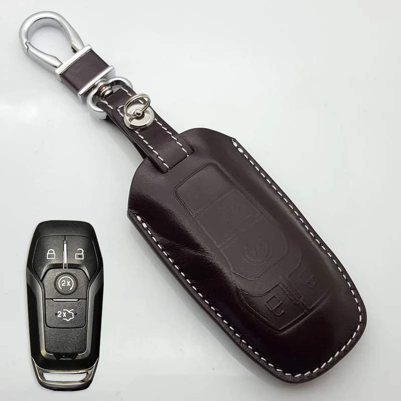 Leather Key Fob Cover Case for 2013 2014 2015 2016 Ford Fusion Mustang Explorer Taurus F-150 Key Holder Chain Auto Accessories
Leather Key Fob Cover Case for 2013 2014 2015 2016 Ford Fusion Mustang Explorer Taurus F-150 Key Holder Chain Auto Accessories