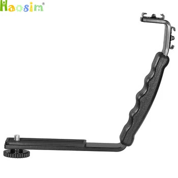 10pcs/lot Camera Flash Bracket L-Shape Bracket Holder With 2 Side Hot Shoe Mounts for Video Light Flash DSLR Holder
10pcs/lot Camera Flash Bracket L-Shape Bracket Holder With 2 Side Hot Shoe Mounts for Video Light Flash DSLR Holder