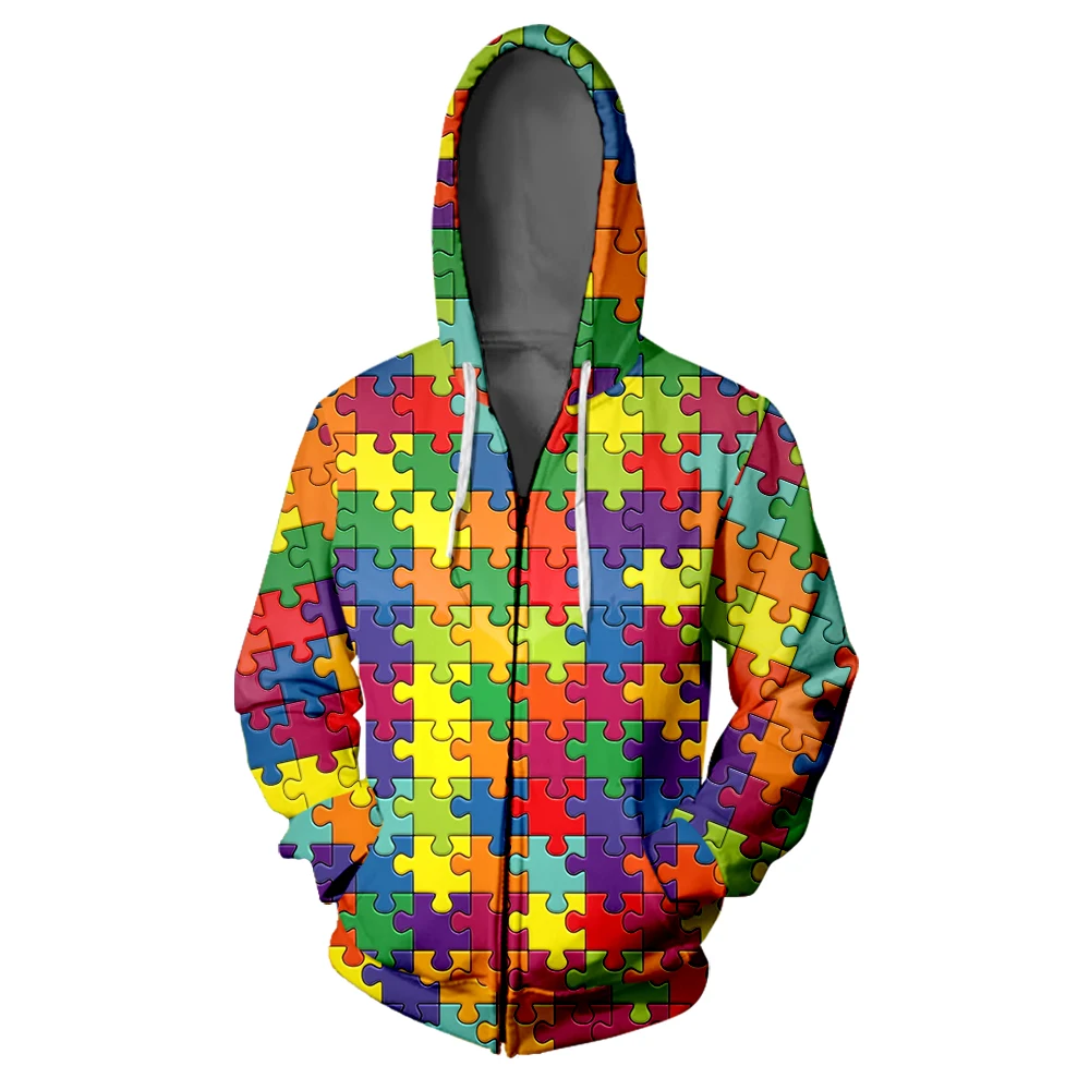 Puzzle 3D Zipper Hoodie Sweatshirt Hip Hop Hoodie Personalise Harajuku Rubik's Cube High Street Zipper Sweatshirts Preppy Style
Puzzle 3D Zipper Hoodie Sweatshirt Hip Hop Hoodie Personalise Harajuku Rubik's Cube High Street Zipper Sweatshirts Preppy Style