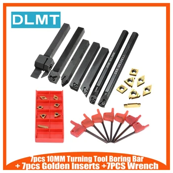 7pcs 10MM Boring Bar Lathe Turning Tool Holder + 7pcs Golden Inserts + 7PCS Wrench For CNC Woodworking
7pcs 10MM Boring Bar Lathe Turning Tool Holder + 7pcs Golden Inserts + 7PCS Wrench For CNC Woodworking