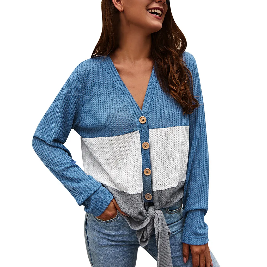 JAYCOSIN autumn warm Long Sleeve shirt Women's Patchwork Knot V-Neck Button pullover tops 2019 hot female kimono blouses 9717
JAYCOSIN autumn warm Long Sleeve shirt Women's Patchwork Knot V-Neck Button pullover tops 2019 hot female kimono blouses 9717