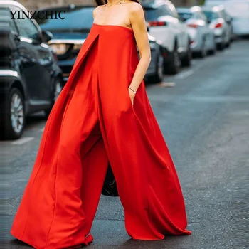 Summer Woman Loose Long Jumpsuits Sexy Straplesss Ladies Work Jumpers Fashion Loose Pants Street Jumpsuits for Woman Party
Summer Woman Loose Long Jumpsuits Sexy Straplesss Ladies Work Jumpers Fashion Loose Pants Street Jumpsuits for Woman Party