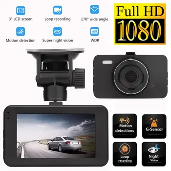 Black 3.0 inch Car Driving Recorder 1080P 170 Degree Wide Angle Car Camera DVR Full HD LCD Screen Recording Motion Detection
Black 3.0 inch Car Driving Recorder 1080P 170 Degree Wide Angle Car Camera DVR Full HD LCD Screen Recording Motion Detection