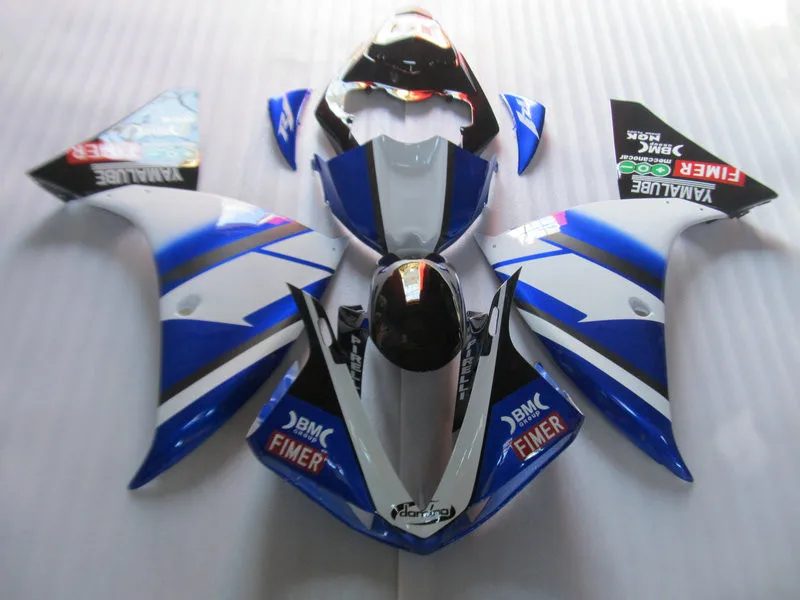 Injection mold Fairing kit for YAMAHA YZFR1 09 10 11 YZF R1 YZF1000 2009 2010 2011 New Blue white black Fairings set+gifts YE17 |