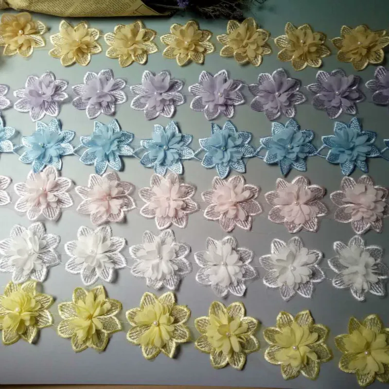 1 yard Soluble Chiffon Pearl Flower Embroidered Lace Trim Fabric Lace Ribbon Handmade DIY Sewing Craft For Costume Decoration
1 yard Soluble Chiffon Pearl Flower Embroidered Lace Trim Fabric Lace Ribbon Handmade DIY Sewing Craft For Costume Decoration