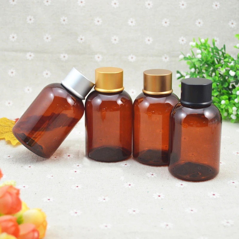 50pcs 100ml Brown Cosmetic Bottles With Round Shoulder And Aluminum Cap Heathy PET Sample Dispenser Cosmetic Lotion Bottle
50pcs 100ml Brown Cosmetic Bottles With Round Shoulder And Aluminum Cap Heathy PET Sample Dispenser Cosmetic Lotion Bottle