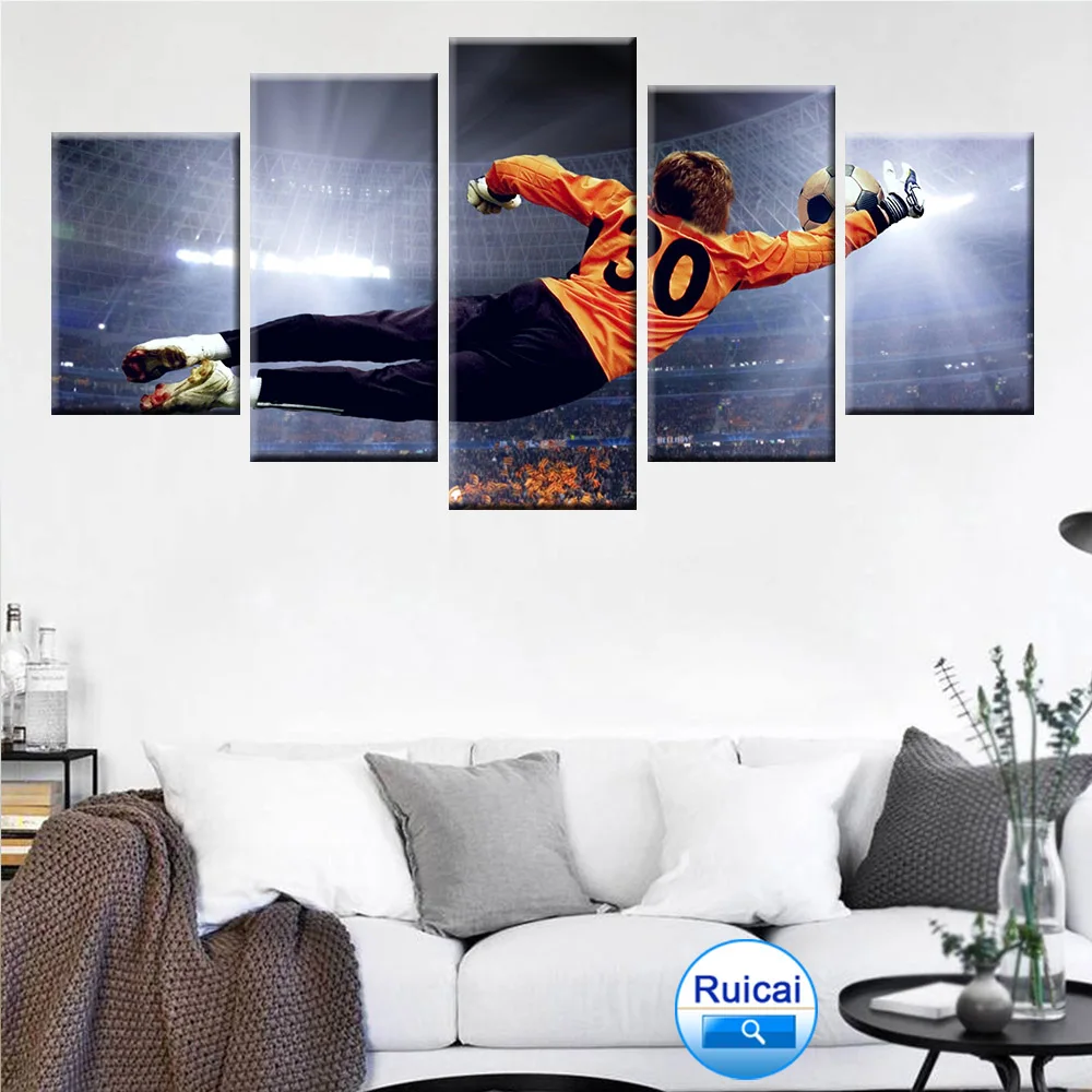 Football Art Poster Canvas Painting 5 Panel HD Printing for Family Room Office Decorative Frame Modular
Football Art Poster Canvas Painting 5 Panel HD Printing for Family Room Office Decorative Frame Modular