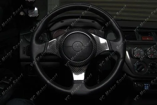2001-2007 Mitsubishi Evolution EVO 7-9 Steering Wheel Spoke Cover CF (5)
