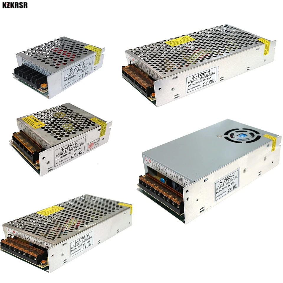 5V Power Supply 2A 3A 5A 10A 20A 30A 40A 60A Power Adaptor Switch Transformer AC 110V 220V To DC 5V For WS2812B WS2813 Led Strip
5V Power Supply 2A 3A 5A 10A 20A 30A 40A 60A Power Adaptor Switch Transformer AC 110V 220V To DC 5V For WS2812B WS2813 Led Strip