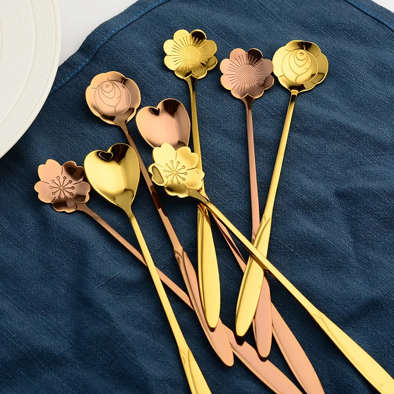 300pcs Stainless Steel Cherry Blossom Spoon With Long handle Flower Shape Tea Coffee Spoons Ice Cream Spoon Flatware 18cmx2.5cm
300pcs Stainless Steel Cherry Blossom Spoon With Long handle Flower Shape Tea Coffee Spoons Ice Cream Spoon Flatware 18cmx2.5cm