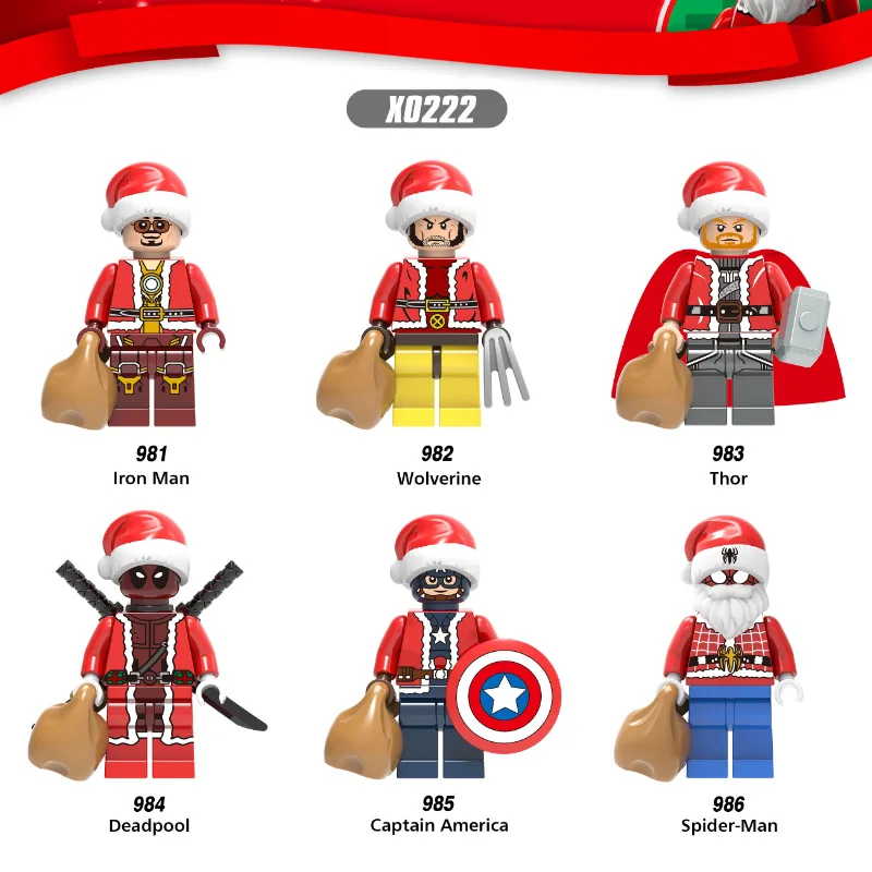 Single Sale Super Heroes Iron Man Wolverine Thor Deadpool Building Blocks Action Figures Toys Gifts Model for Children X0222 
Single Sale Super Heroes Iron Man Wolverine Thor Deadpool Building Blocks Action Figures Toys Gifts Model for Children X0222