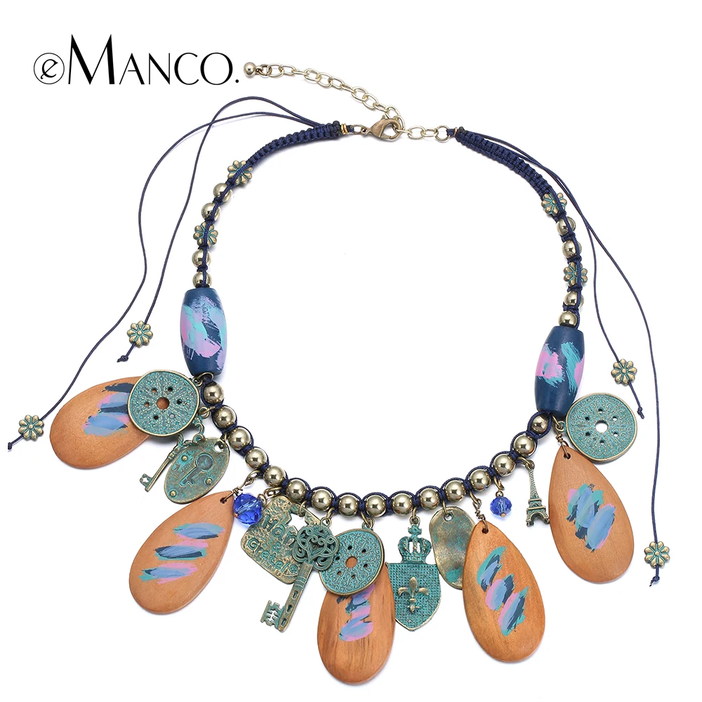 eManco Retro charm choker necklace handmade beaded women necklaces zinc alloy wooden geometric accessories necklace NL13699
eManco Retro charm choker necklace handmade beaded women necklaces zinc alloy wooden geometric accessories necklace NL13699