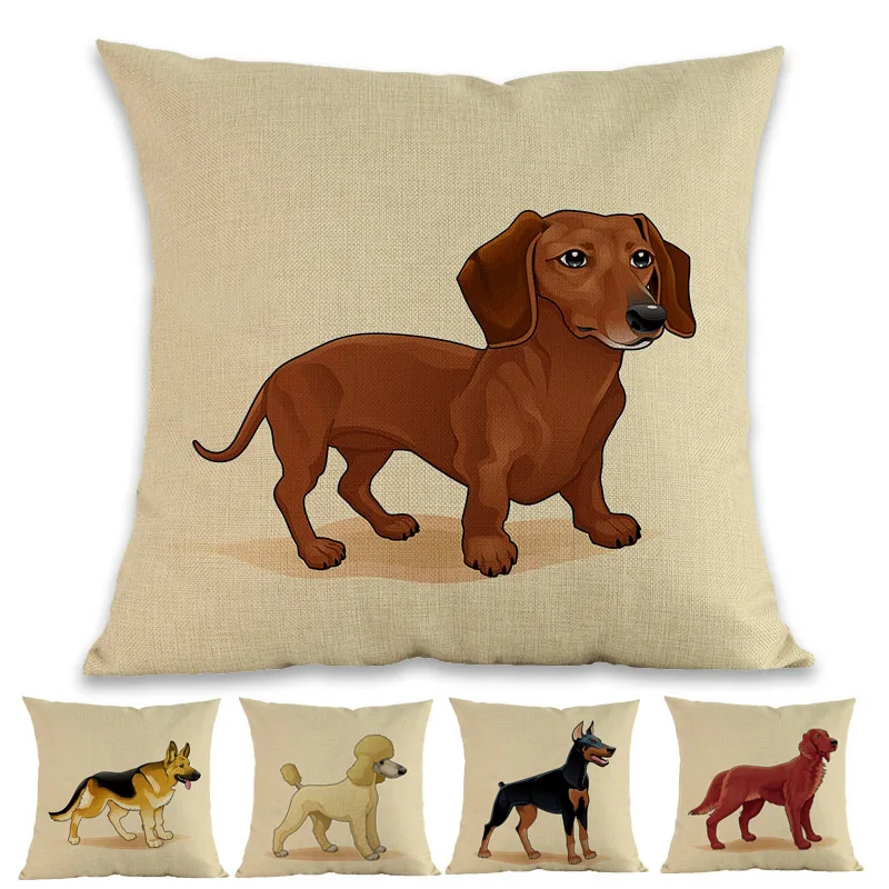 Beige Animal Pet dogs Dachshund Shepherd Poodle Bulldog Golden Retriever Home Decoration Cushion Cover Sofa Throw Pillow Case
Beige Animal Pet dogs Dachshund Shepherd Poodle Bulldog Golden Retriever Home Decoration Cushion Cover Sofa Throw Pillow Case