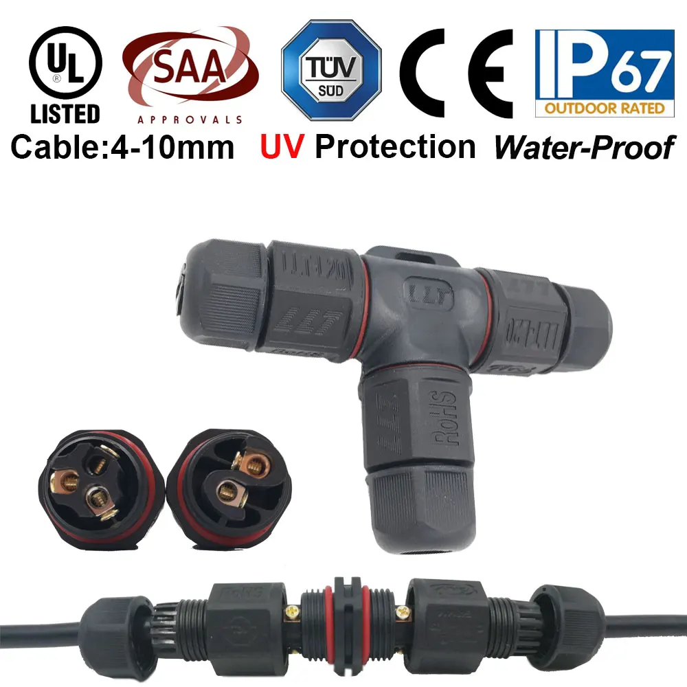 IP67 Waterproof waterproof connector 15A LED wire to wire connectors, Electrical equipment power connector plug socket
IP67 Waterproof waterproof connector 15A LED wire to wire connectors, Electrical equipment power connector plug socket