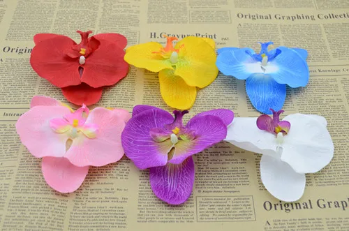 Image 10CM Artificial flowers phalaenopsis orchid flower arrangement dried flowers silk flower DIY decoration flower