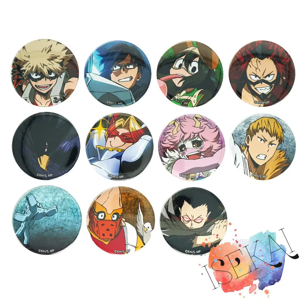 My Hero Academia Anime Boku No Hero Academia Katsuki Bakugo Eijiro Asui Eraser Head Fumikage Anime Metal Badge Brooch Pins
My Hero Academia Anime Boku No Hero Academia Katsuki Bakugo Eijiro Asui Eraser Head Fumikage Anime Metal Badge Brooch Pins