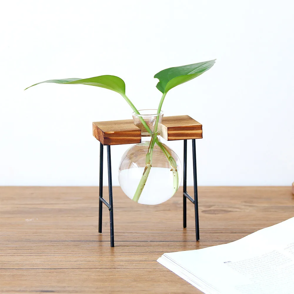 Creative Hydroponic Plant Transparent Vase Wooden Frame Coffee Shop Room Decor glass 11.5x6X10 CM Home decor Vases #81630
Creative Hydroponic Plant Transparent Vase Wooden Frame Coffee Shop Room Decor glass 11.5x6X10 CM Home decor Vases #81630