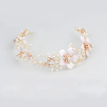 Pearl Rhinestone Hair Band Tiara Gold Flower Leaf Headband Hair Vine Handmade Wedding Hair Accessorie
Pearl Rhinestone Hair Band Tiara Gold Flower Leaf Headband Hair Vine Handmade Wedding Hair Accessorie