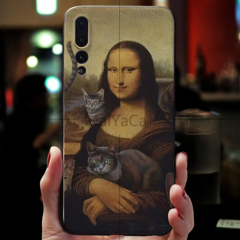 Monla Lisa oil painting cat