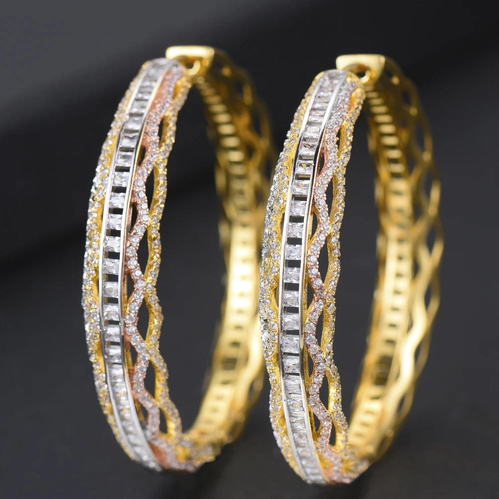 GODKI Luxury 3 Tone AAA Cubic Zircon Statement Big Hoop Earrings For Women Wedding DUBAI Bridal Square Circle Hoop Earrings 2019
GODKI Luxury 3 Tone AAA Cubic Zircon Statement Big Hoop Earrings For Women Wedding DUBAI Bridal Square Circle Hoop Earrings 2019