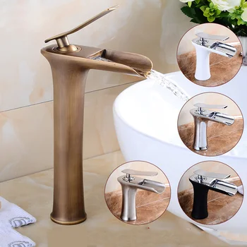 Basin Faucets Waterfall Bathroom Faucet Single handle Basin Mixer Tap Bath Antique Faucet Brass Sink Water Crane
Basin Faucets Waterfall Bathroom Faucet Single handle Basin Mixer Tap Bath Antique Faucet Brass Sink Water Crane