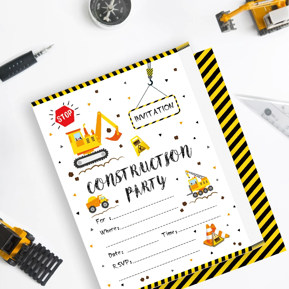 2019 Construction Birthday Theme Cards Invitations Excavator Construction Invitation Birthday Party Favor Decorations ZZ004
2019 Construction Birthday Theme Cards Invitations Excavator Construction Invitation Birthday Party Favor Decorations ZZ004