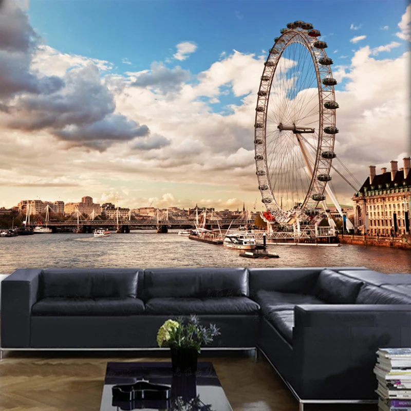 Custom Any Size European Style 3D Wall Murals Wallpaper London Ferris Wheel 3D Mural Living Room Sofa Background Photo Wallpaper
Custom Any Size European Style 3D Wall Murals Wallpaper London Ferris Wheel 3D Mural Living Room Sofa Background Photo Wallpaper