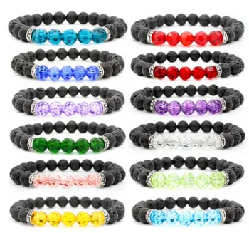 12pcs/lot Natural Bracelets Black Lava&Crystal Chakra Healing Balance 8mm Beads Bracelet For Men&Women Reiki Prayer Stones 
12pcs/lot Natural Bracelets Black Lava&Crystal Chakra Healing Balance 8mm Beads Bracelet For Men&Women Reiki Prayer Stones