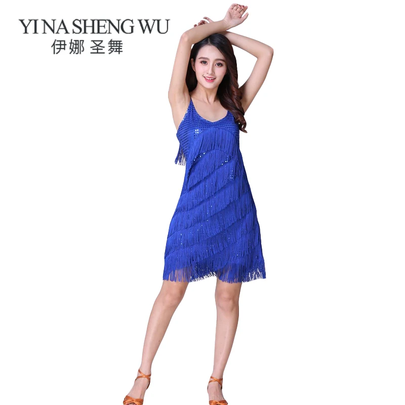 New Latin Dance Performance Clothes Women Modern Dance Sequins Sling Fringed Dress 1pc Latin Dance Practice Clothing 7 Colors
New Latin Dance Performance Clothes Women Modern Dance Sequins Sling Fringed Dress 1pc Latin Dance Practice Clothing 7 Colors