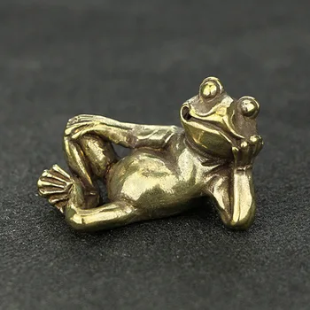 Mini Cute Vintage Brass Frogs Statue Decoration Ornament Sculpture Sleeping Thinking Frog Home Office Desk Ornament Toy Gift 
Mini Cute Vintage Brass Frogs Statue Decoration Ornament Sculpture Sleeping Thinking Frog Home Office Desk Ornament Toy Gift