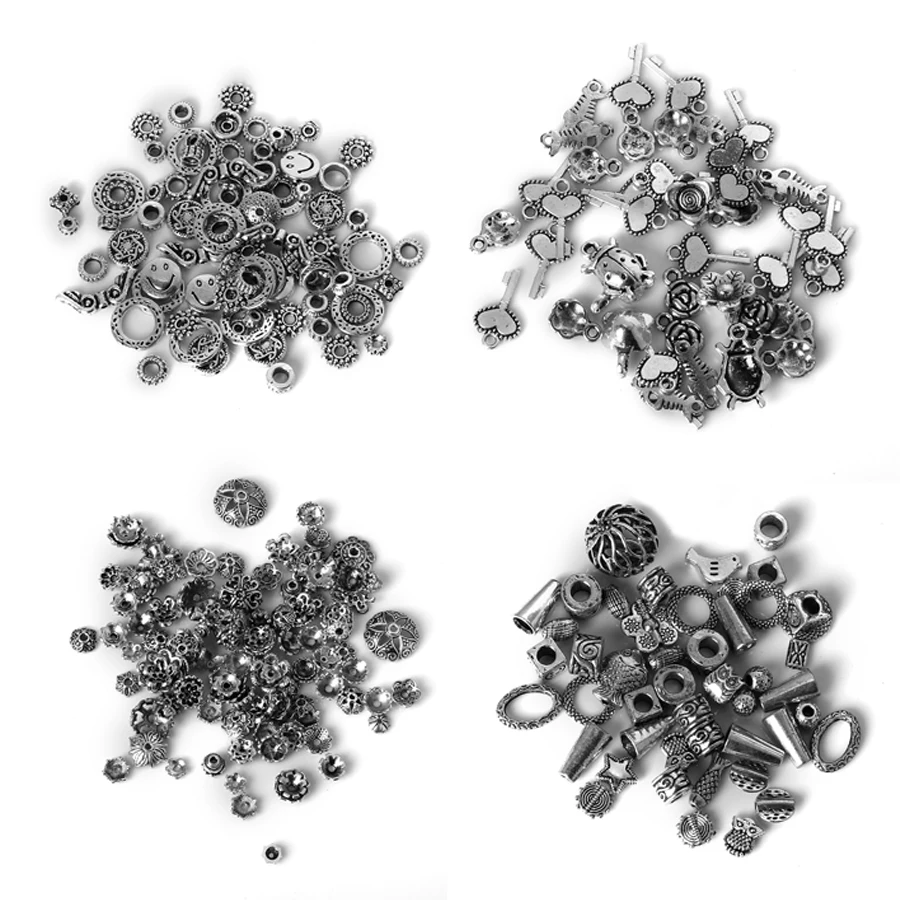 New Mix Charms 50Gram Vintage Silver Charms European Beads fit for Bracelets Charm Pendants Fashion Jewelry Making Findings DIY
New Mix Charms 50Gram Vintage Silver Charms European Beads fit for Bracelets Charm Pendants Fashion Jewelry Making Findings DIY