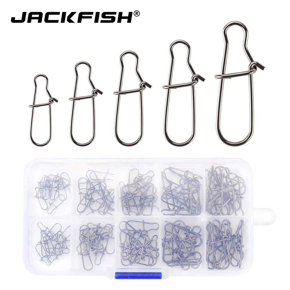 JACKFISH 100pcs/lot Stainless steel swivels Pin 5 Size fishing Connector copper swivel gear fishing tackle accessories
JACKFISH 100pcs/lot Stainless steel swivels Pin 5 Size fishing Connector copper swivel gear fishing tackle accessories