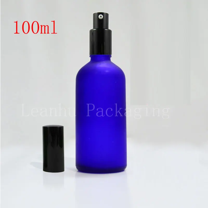 Import frosted blue glass perfume bottles wholesale 100cc lotion bottle with black pump
Import frosted blue glass perfume bottles wholesale 100cc lotion bottle with black pump