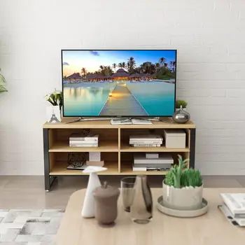 TV Stand DEWEL 47” Console Stand with Storage Media Stand Home Living Room Furniture with 4 Open Storage Shelves
TV Stand DEWEL 47” Console Stand with Storage Media Stand Home Living Room Furniture with 4 Open Storage Shelves