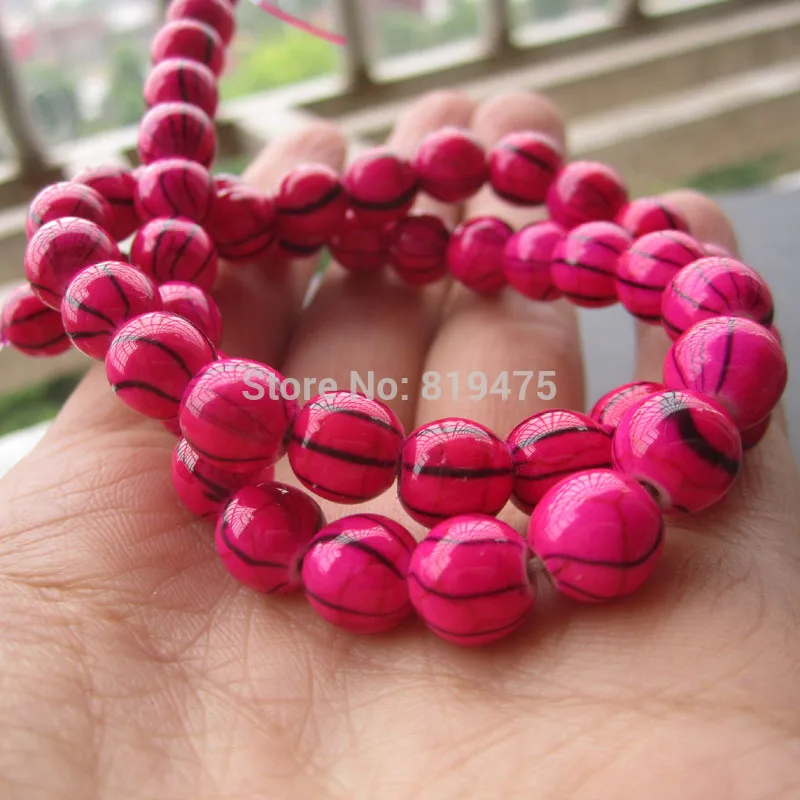 50Pcs/Lot 8MM Howlite Synthetic StoneStone Beads Hot Pink With Black Strips Beads For DIY Making
50Pcs/Lot 8MM Howlite Synthetic StoneStone Beads Hot Pink With Black Strips Beads For DIY Making