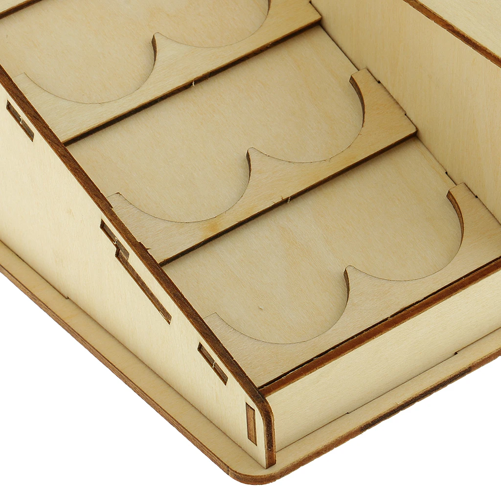 Wooden Paint Bottles Rack Model Organizer Epoxy Tools Storage Box Holder Case #2