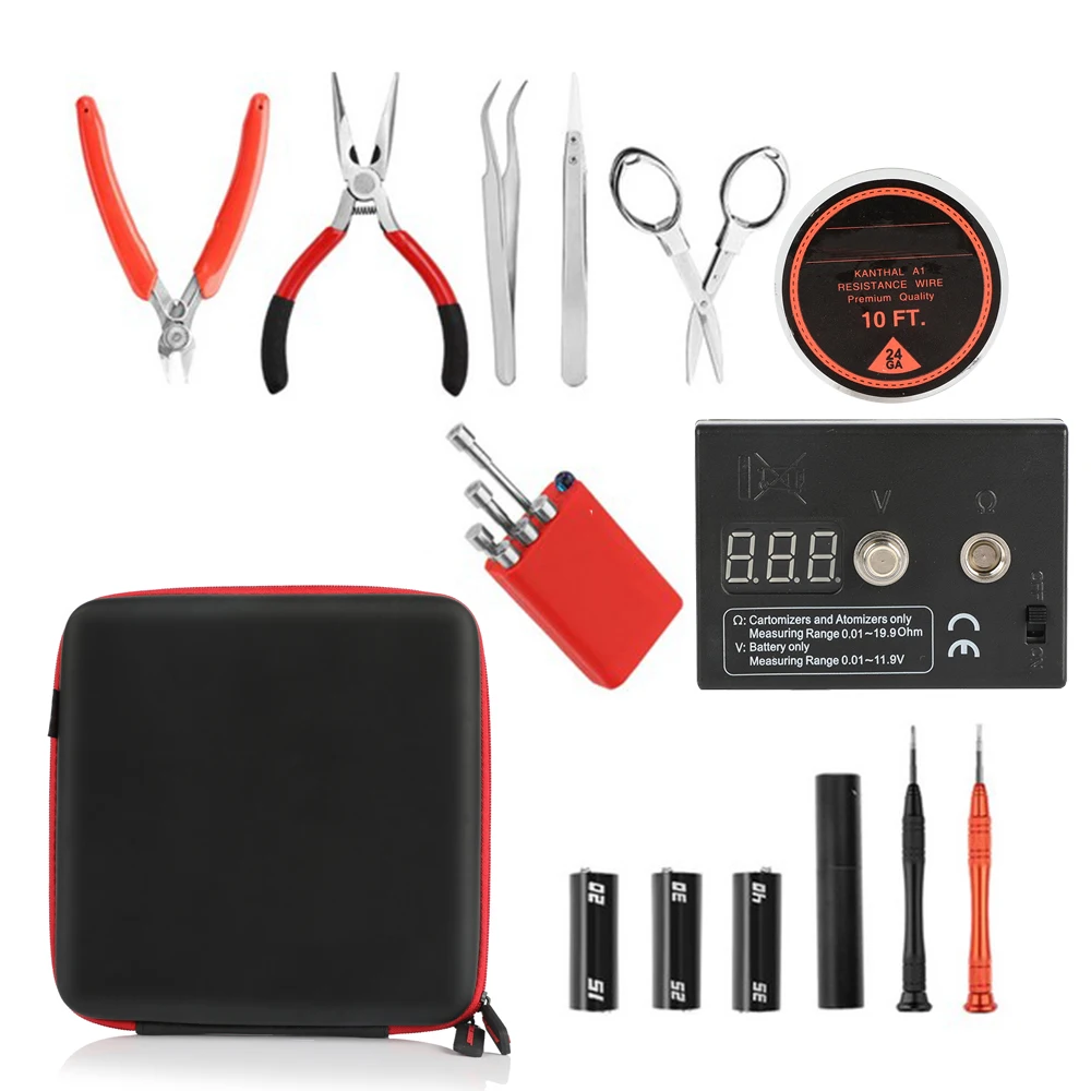 Coil Father Vape Tool Kit Combo Set Full Master DIY Kit V2 Jig Meter Tweezers Heat Wire cotton Pliers Vape Accessories 29
Coil Father Vape Tool Kit Combo Set Full Master DIY Kit V2 Jig Meter Tweezers Heat Wire cotton Pliers Vape Accessories 29